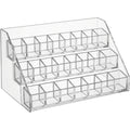 Zwms Clear Acrylic Tiered Cosmetic Stand with 24 Slots - Product view