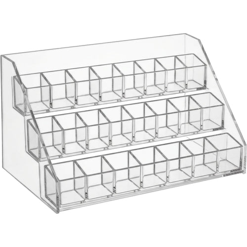 Zwms Clear Acrylic Tiered Cosmetic Stand with 24 Slots - Product view